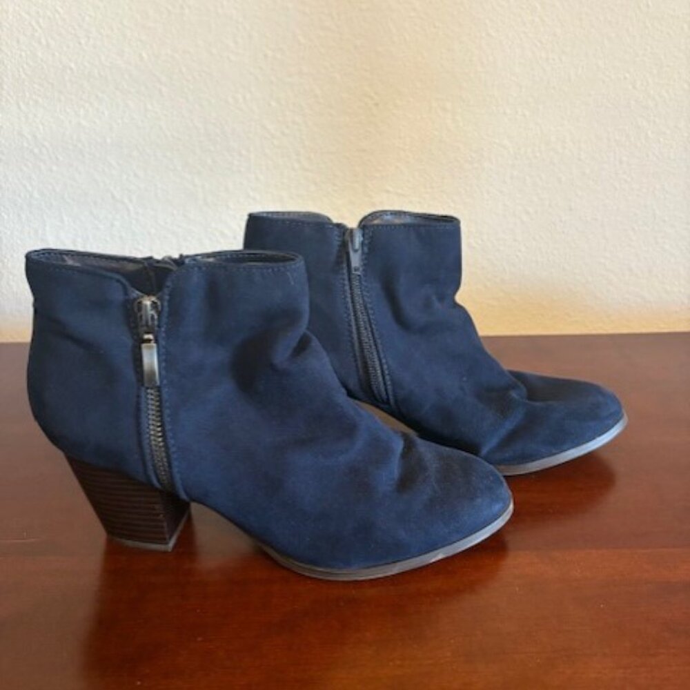 Style & Co. Blue Suede Ankle Boots